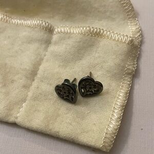James Avery heart flower earrings